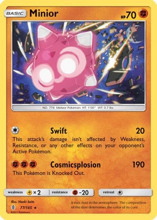 Minior 077 - Holofoil SM Guardians Rising - Holo Rare