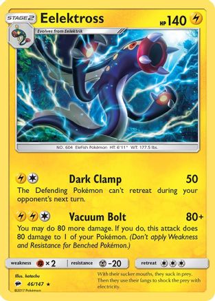 Eelektross/147 - Reverse Holofoil SM Burning Shadows - Rare
