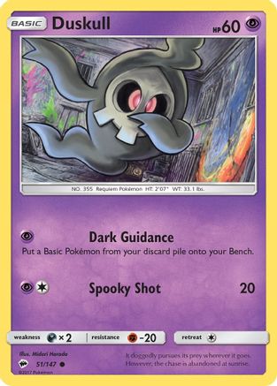 Duskull 051 SM Burning Shadows - Common