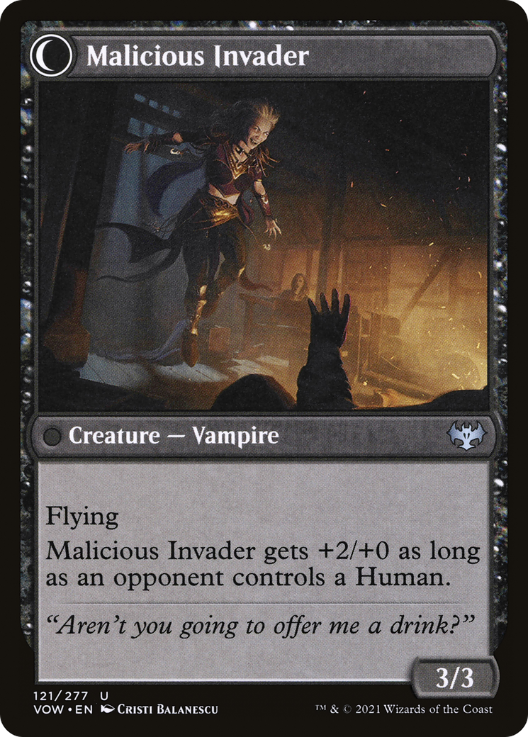 Innocent Traveler (VOW-121) - Innistrad: Crimson Vow: (Double Faced Transform) Foil