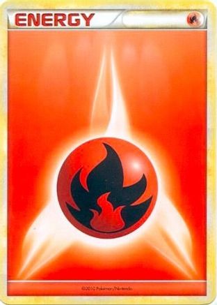 Fire Energy (2010 Unnumbered HGSS Style Non-Holo) League & Championship Cards - Promo