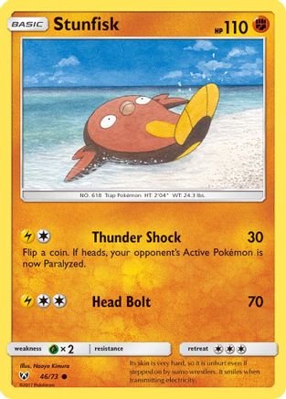 Stunfisk 046 - Reverse Holofoil Shining Legends - Common