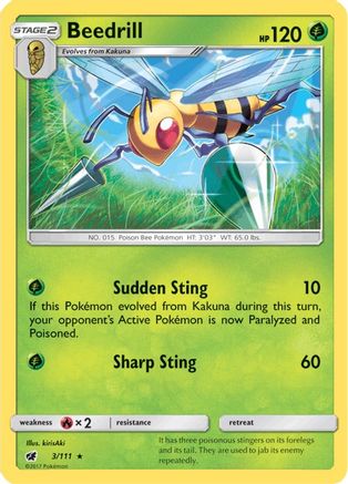 Beedrill/111 SM Crimson Invasion - Rare