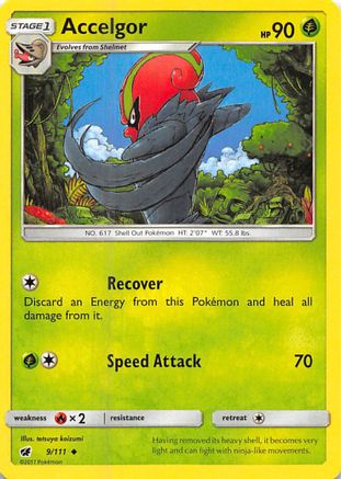 Accelgor 009 - Reverse Holofoil SM Crimson Invasion - Uncommon