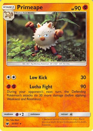 Primeape 051 SM Crimson Invasion - Rare
