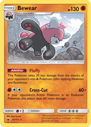Bewear 056 - Holofoil SM Crimson Invasion - Holo Rare