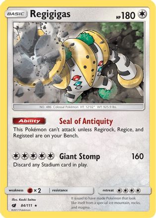 Regigigas 084 - Holofoil SM Crimson Invasion - Holo Rare