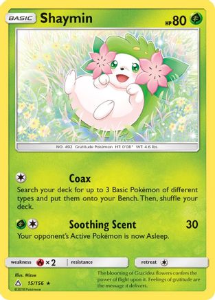 Shaymin (15) (15) 015 - Holofoil SM Ultra Prism - Holo Rare