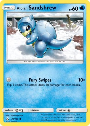 Alolan Sandshrew 028 SM Ultra Prism - Common