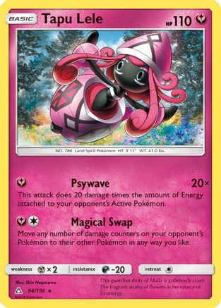 Tapu Lele 094 - Reverse Holofoil SM Ultra Prism - Rare