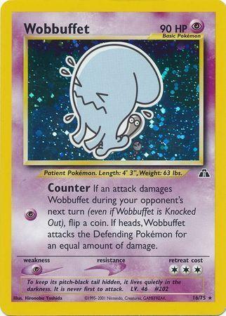 Wobbuffet (16) (16) 016/75 - Unlimited Holofoil Neo Discovery - Holo Rare