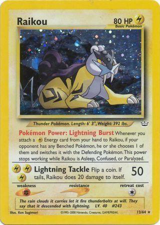 Raikou (13)/64 - Unlimited Holofoil Neo Revelation - Holo Rare