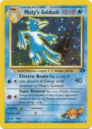 Misty's Golduck 012 - Unlimited Holofoil Gym Challenge - Holo Rare