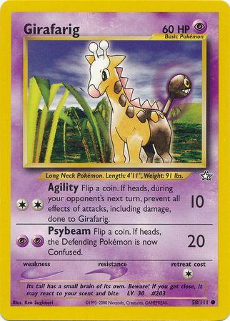 Girafarig 058 - Unlimited Neo Genesis - Common