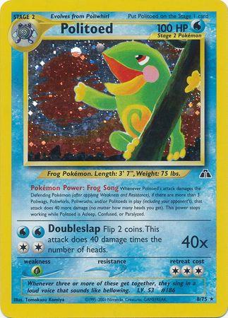 Politoed (8)/75 - Unlimited Holofoil Neo Discovery - Holo Rare