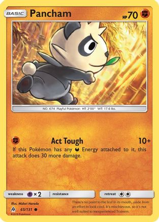 Pancham 065 - Reverse Holofoil SM Forbidden Light - Common
