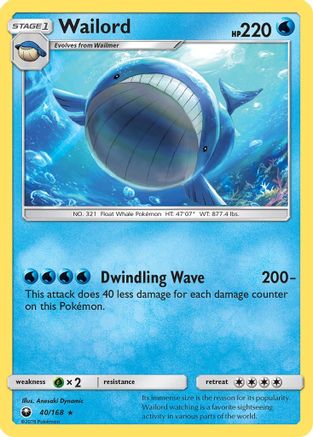 Wailord 040 SM Celestial Storm - Rare