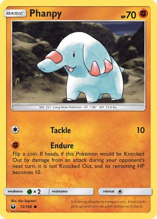Phanpy 072 - Reverse Holofoil SM Celestial Storm - Common