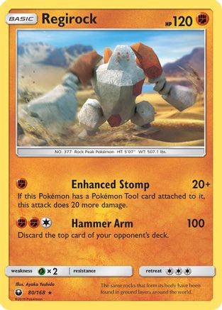 Regirock 080 SM Celestial Storm - Rare