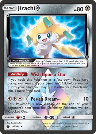 Jirachi Prism Star 097 - Holofoil SM Celestial Storm - Prism Rare