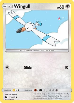 Wingull 111 - Reverse Holofoil SM Celestial Storm - Common