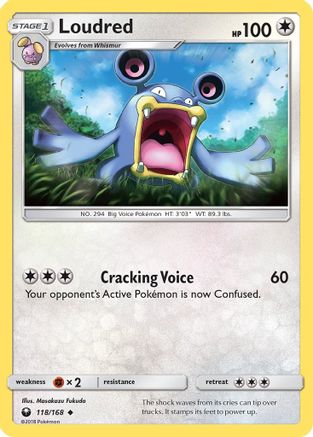 Loudred - Reverse Holofoil SM Celestial Storm - Uncommon