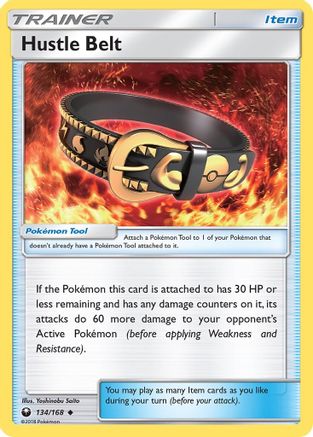 Hustle Belt 134/168 - Reverse Holofoil SM Celestial Storm - Uncommon