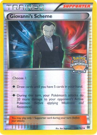 Giovanni's Scheme (Regional Championships) 138/162 - Reverse Holofoil League & Championship Cards - Promo