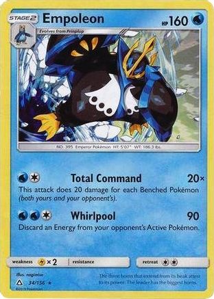 Empoleon - 34/156 (Cracked Ice Holo)/156 - Holofoil Deck Exclusives - Rare