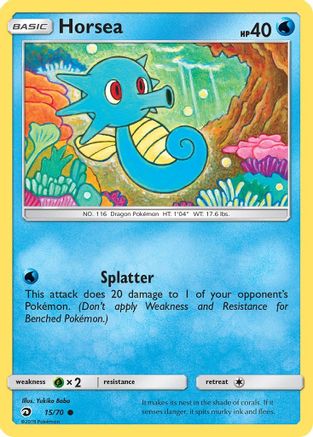Horsea (15) (15) 015 - Reverse Holofoil Dragon Majesty - Common