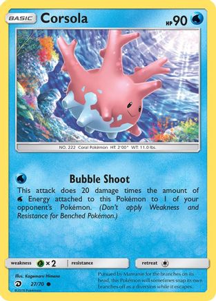 Corsola 027 - Reverse Holofoil Dragon Majesty - Common