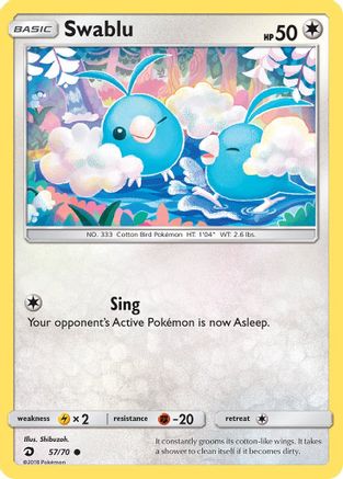 Swablu (57) (57) 057 - Reverse Holofoil Dragon Majesty - Common