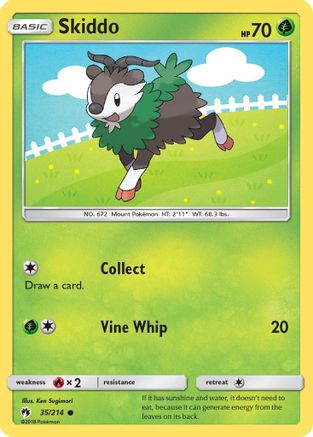 Skiddo 035 - Reverse Holofoil SM Lost Thunder - Common