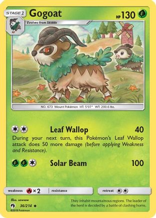 Gogoat 036 - Reverse Holofoil SM Lost Thunder - Uncommon