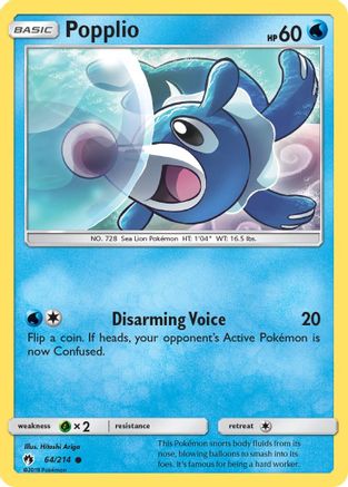 Popplio (64) (64) 064 SM Lost Thunder - Common