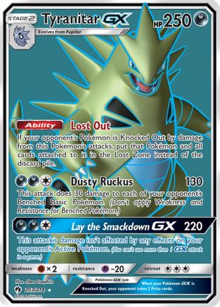 Tyranitar GX (Full Art) - Holofoil SM Lost Thunder - Ultra Rare