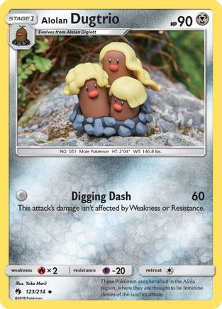 Alolan Dugtrio 123 SM Lost Thunder - Uncommon