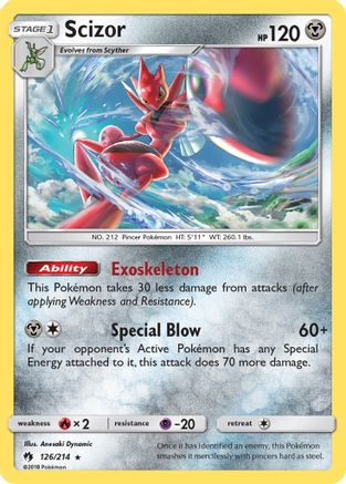 Scizor - Reverse Holofoil SM Lost Thunder - Holo Rare