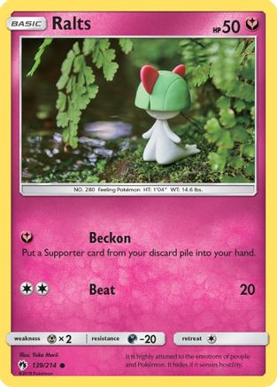 Ralts 139 - Reverse Holofoil SM Lost Thunder - Common