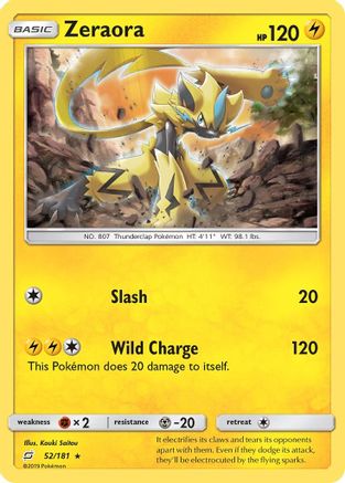 Zeraora - Holofoil SM Team Up - Holo Rare