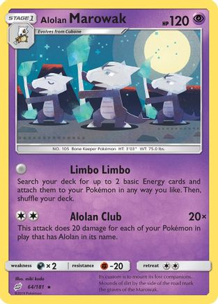 Alolan Marowak 064 SM Team Up - Rare