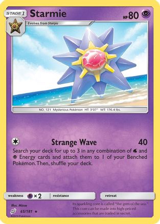 Starmie 065 - Reverse Holofoil SM Team Up - Rare