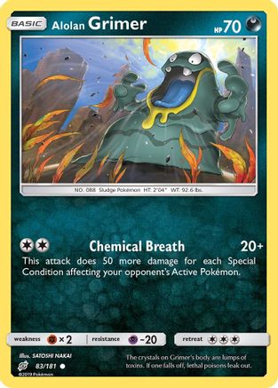 Alolan Grimer 083 - Reverse Holofoil SM Team Up - Common