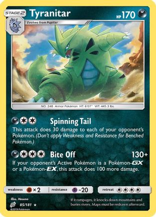 Tyranitar 085 - Holofoil SM Team Up - Holo Rare