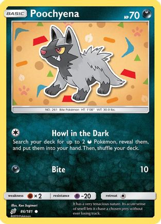 Poochyena 086 - Reverse Holofoil SM Team Up - Common
