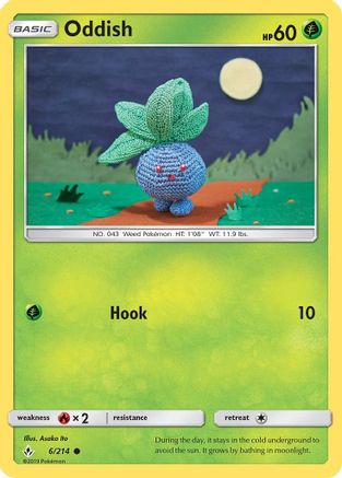 Oddish (6) (6) 006 - Reverse Holofoil SM Unbroken Bonds - Common