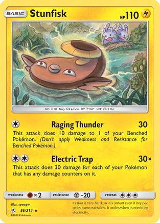 Stunfisk 056 SM Unbroken Bonds - Rare
