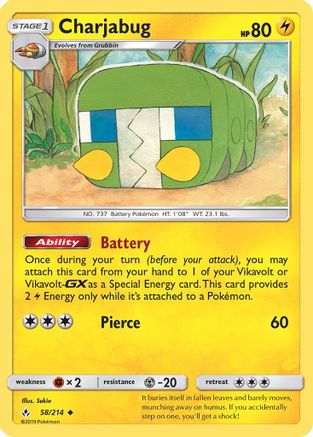 Charjabug 058 SM Unbroken Bonds - Uncommon