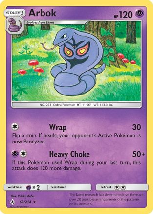 Arbok 063 SM Unbroken Bonds - Rare