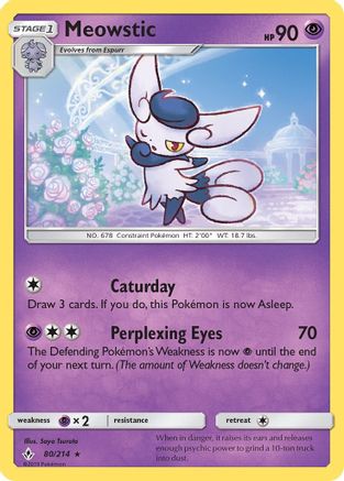 Meowstic 080 SM Unbroken Bonds - Rare